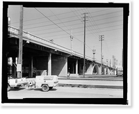 Historic Framed Print, Ninth Street Viaduct, Spanning Los Angeles River at Olympic Boulevard, Los Angeles, Los Angeles County, CA - 7,  17-7/8" x 21-7/8"