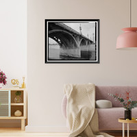 Historic Framed Print, Ninth Street Viaduct, Spanning Los Angeles River at Olympic Boulevard, Los Angeles, Los Angeles County, CA - 7,  17-7/8" x 21-7/8"