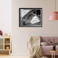 Historic Framed Print, Ninth Street Viaduct, Spanning Los Angeles River at Olympic Boulevard, Los Angeles, Los Angeles County, CA - 8,  17-7/8" x 21-7/8"