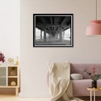 Historic Framed Print, Ninth Street Viaduct, Spanning Los Angeles River at Olympic Boulevard, Los Angeles, Los Angeles County, CA - 9,  17-7/8" x 21-7/8"