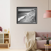 Historic Framed Print, Fort Funston, Panama Mounts for 155mm Guns, Skyline Boulevard & Great Highway, San Francisco, San Francisco County, CA - 2,  17-7/8" x 21-7/8"