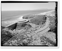 Historic Framed Print, Fort Funston, Panama Mounts for 155mm Guns, Skyline Boulevard & Great Highway, San Francisco, San Francisco County, CA - 4,  17-7/8" x 21-7/8"