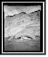 Historic Framed Print, Fort Funston, Panama Mounts for 155mm Guns, Skyline Boulevard & Great Highway, San Francisco, San Francisco County, CA - 6,  17-7/8" x 21-7/8"