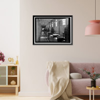 Historic Framed Print, Iron Mountain Pump Plant, South of Danby Lake, north of Routes 62 & 177 junction, Rice, San Bernardino County, CA - 6,  17-7/8" x 21-7/8"