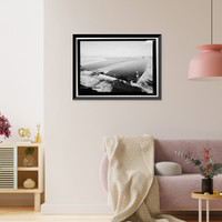 Historic Framed Print, Iron Mountain Pump Plant, South of Danby Lake, north of Routes 62 & 177 junction, Rice, San Bernardino County, CA - 11,  17-7/8" x 21-7/8"