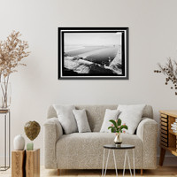 Historic Framed Print, Iron Mountain Pump Plant, South of Danby Lake, north of Routes 62 & 177 junction, Rice, San Bernardino County, CA - 11,  17-7/8" x 21-7/8"