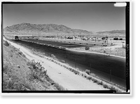 Historic Framed Print, Iron Mountain Pump Plant, South of Danby Lake, north of Routes 62 & 177 junction, Rice, San Bernardino County, CA - 12,  17-7/8" x 21-7/8"
