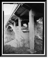 Historic Framed Print, Black Canyon Road Bridge, Spanning Santa Ysabel Creek at intersection of Black Canyon & Sutherland Dam Roads, Ramona, San Diego County, CA - 7,  17-7/8" x 21-7/8"
