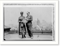 Historic Framed Print, Caruso & wife,  17-7/8" x 21-7/8"