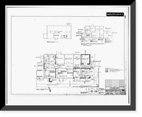 Historic Framed Print, Jet Propulsion Laboratory Edwards Facility, Weigh & Control Building, Edwards Air Force Base, Boron vicinity, Kern County, CA,  17-7/8" x 21-7/8"