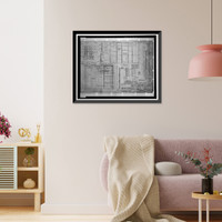 Historic Framed Print, Edwards Air Force Base, Air Force Rocket Propulsion Laboratory, Test Stand 1-5, Test Area 1-115, northwest end of Saturn Boulevard, Boron vicinity, Kern County, CA - 3,  17-7/8" x 21-7/8"