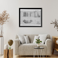 Historic Framed Print, Zaca Creek Bridge No. 1, Spanning Zaca Creek at Jonata Park Road, Buellton, Santa Barbara County, CA - 5,  17-7/8" x 21-7/8"