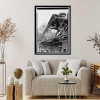 Historic Framed Print, Western Railway of Alabama Montgomery Rail Shops, 701 North Perry Street, Montgomery, Montgomery County, AL - 9,  17-7/8" x 21-7/8"