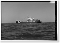 Historic Framed Print, U.S. Coast Guard Cutter WHITE PINE, U.S. Coast Guard 8th District Base, South Broad Street, Mobile, Mobile County, AL - 3,  17-7/8" x 21-7/8"