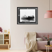 Historic Framed Print, U.S. Coast Guard Cutter WHITE PINE, U.S. Coast Guard 8th District Base, South Broad Street, Mobile, Mobile County, AL - 41,  17-7/8" x 21-7/8"