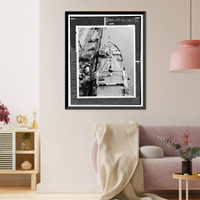 Historic Framed Print, U.S. Coast Guard Cutter WHITE PINE, U.S. Coast Guard 8th District Base, South Broad Street, Mobile, Mobile County, AL - 52,  17-7/8" x 21-7/8"