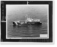 Historic Framed Print, U.S. Coast Guard Cutter WHITE PINE, U.S. Coast Guard 8th District Base, South Broad Street, Mobile, Mobile County, AL - 68,  17-7/8" x 21-7/8"