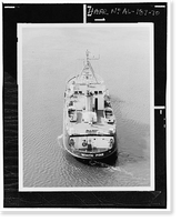 Historic Framed Print, U.S. Coast Guard Cutter WHITE PINE, U.S. Coast Guard 8th District Base, South Broad Street, Mobile, Mobile County, AL - 70,  17-7/8" x 21-7/8"