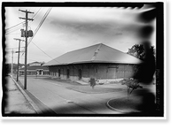 Vicksburg & Brunswick Depot, South Randolph Avenue, Eufaula, Barbour County, AL, Vintage Poster