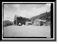 Historic Framed Print, Kennecott Copper Corporation, West Bunkhouse, On Copper River & Northwestern Railroad, Kennicott, Copper River Census Area, AK,  17-7/8" x 21-7/8"