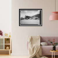 Historic Framed Print, Kennecott Copper Corporation, West Bunkhouse, On Copper River & Northwestern Railroad, Kennicott, Copper River Census Area, AK,  17-7/8" x 21-7/8"