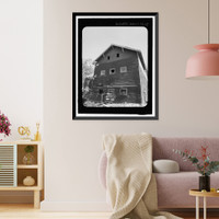 Historic Framed Print, Kennecott Copper Corporation, Company Store & Warehouse, On Copper River & Northwestern Railroad, Kennicott, Valdez-Cordova Census Area, AK - 3,  17-7/8" x 21-7/8"
