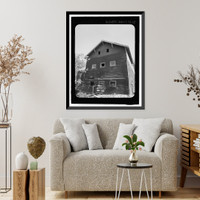 Historic Framed Print, Kennecott Copper Corporation, Company Store & Warehouse, On Copper River & Northwestern Railroad, Kennicott, Valdez-Cordova Census Area, AK - 3,  17-7/8" x 21-7/8"