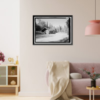Historic Framed Print, Stevens Cabin, Cantwell, Denali Borough, AK,  17-7/8" x 21-7/8"
