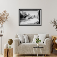Historic Framed Print, Stevens Cabin, Cantwell, Denali Borough, AK,  17-7/8" x 21-7/8"