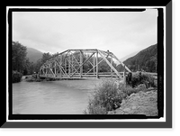 Historic Framed Print, Taiya River Bridge, Skagway, Municipality of Skagway Borough, AK,  17-7/8" x 21-7/8"