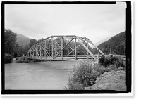 Historic Framed Print, Taiya River Bridge, Skagway, Municipality of Skagway Borough, AK,  17-7/8" x 21-7/8"
