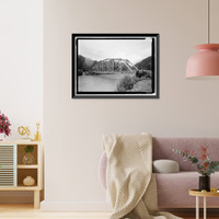 Historic Framed Print, Taiya River Bridge, Skagway, Municipality of Skagway Borough, AK,  17-7/8" x 21-7/8"