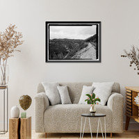 Historic Framed Print, White Pass & Yukon Railroad, Cantilever Bridge, Skagway, Municipality of Skagway Borough, AK,  17-7/8" x 21-7/8"