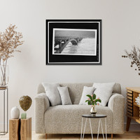 Historic Framed Print, Redwood National & State Parks Roads, California coast from Crescent City to Trinidad, Crescent City, Del Norte County, CA - 60,  17-7/8" x 21-7/8"