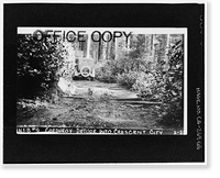 Historic Framed Print, Redwood National & State Parks Roads, California coast from Crescent City to Trinidad, Crescent City, Del Norte County, CA - 66,  17-7/8" x 21-7/8"