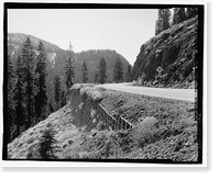 Historic Framed Print, Lassen Park Road, Mineral, Tehama County, CA - 17,  17-7/8" x 21-7/8"