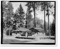 Historic Framed Print, Lassen Park Road, Mineral, Tehama County, CA - 21,  17-7/8" x 21-7/8"