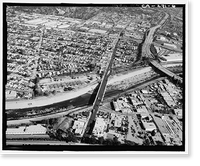 Historic Framed Print, Los Angeles River Bridges, Los Angeles, Los Angeles County, CA - 4,  17-7/8" x 21-7/8"