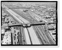 Los Angeles River Bridges, Los Angeles, Los Angeles County, CA - 23, Vintage Print