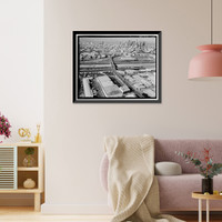 Historic Framed Print, Los Angeles River Bridges, Los Angeles, Los Angeles County, CA - 27,  17-7/8" x 21-7/8"