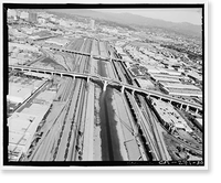 Historic Framed Print, Los Angeles River Bridges, Los Angeles, Los Angeles County, CA - 28,  17-7/8" x 21-7/8"