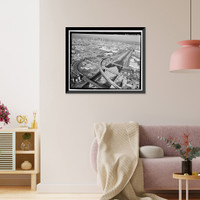 Historic Framed Print, Los Angeles River Bridges, Los Angeles, Los Angeles County, CA - 33,  17-7/8" x 21-7/8"