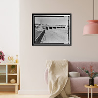 Historic Framed Print, Glendale-Hyperion Viaduct, Spanning Golden State Freeway (Interstate 5) and Los Angeles River, Los Angeles, Los Angeles County, CA - 4,  17-7/8" x 21-7/8"