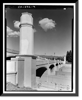 Glendale-Hyperion Viaduct, Spanning Golden State Freeway (Interstate 5) and Los Angeles River, Los Angeles, Los Angeles County, CA - 7, Antique Poster