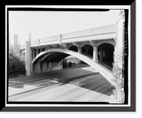 Glendale-Hyperion Viaduct, Spanning Golden State Freeway (Interstate 5) and Los Angeles River, Los Angeles, Los Angeles County, CA - 8, Antique Print
