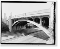 Glendale-Hyperion Viaduct, Spanning Golden State Freeway (Interstate 5) and Los Angeles River, Los Angeles, Los Angeles County, CA - 8, Antique Print