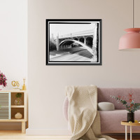 Glendale-Hyperion Viaduct, Spanning Golden State Freeway (Interstate 5) and Los Angeles River, Los Angeles, Los Angeles County, CA - 8, Antique Print