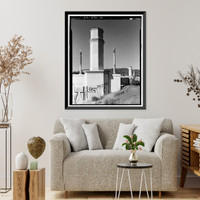 Historic Framed Print, Glendale-Hyperion Viaduct, Spanning Golden State Freeway (Interstate 5) and Los Angeles River, Los Angeles, Los Angeles County, CA - 12,  17-7/8" x 21-7/8"