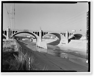 Historic Framed Print, North Broadway Bridge, Los Angeles, Los Angeles County, CA - 13,  17-7/8" x 21-7/8"