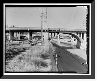 Historic Framed Print, North Spring Street Bridge, Los Angeles, Los Angeles County, CA - 5,  17-7/8" x 21-7/8"
